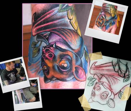 fruit bat hand tattoo Tattoo Design Thumbnail